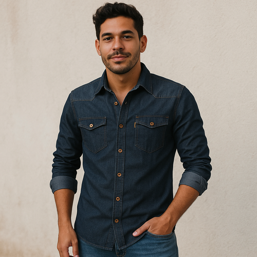 Camisa_Jeans_Manga_Longa_Masculina_Gênova